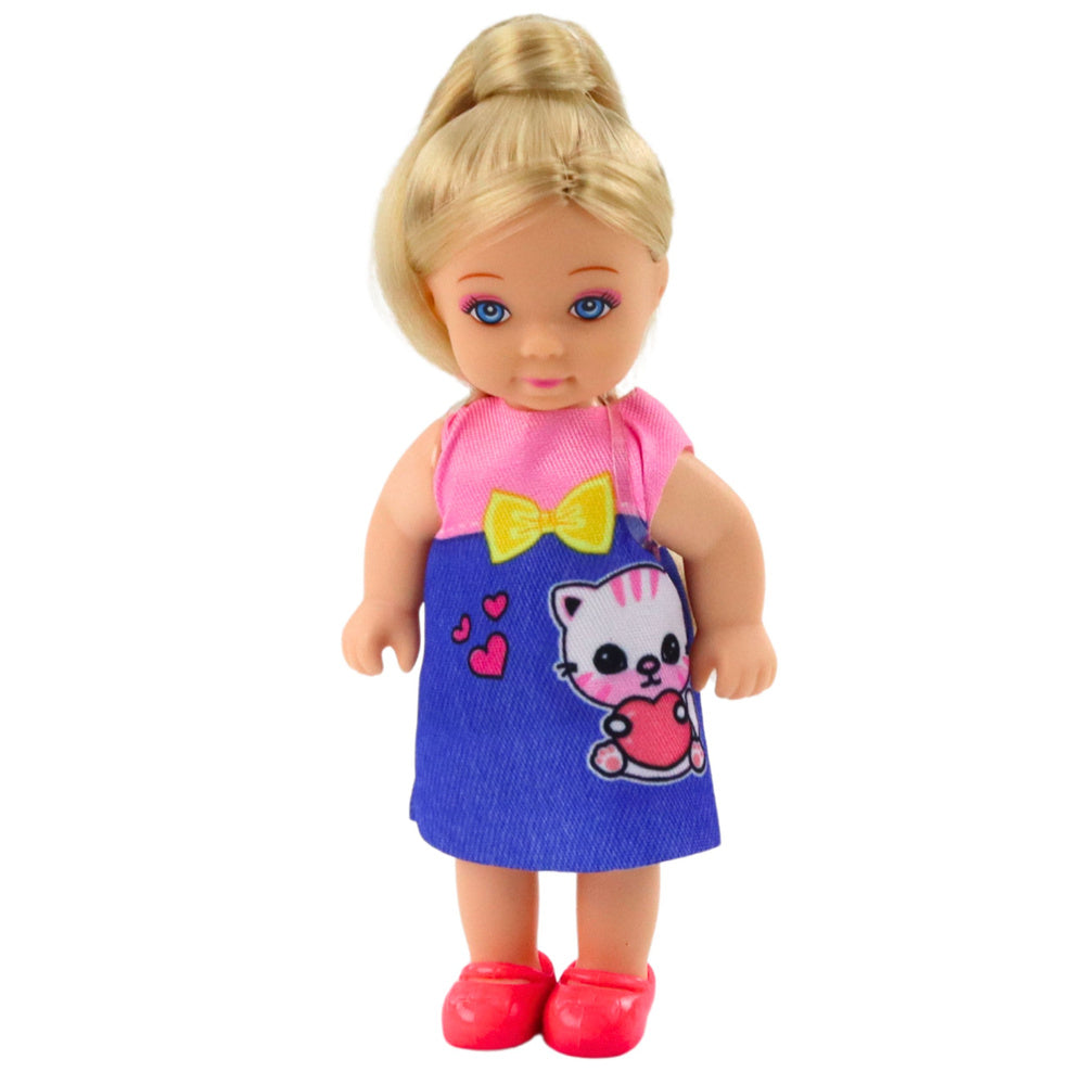 Kaibibi Mini Doll Colorful Dress Long Hair 12 cm Mix