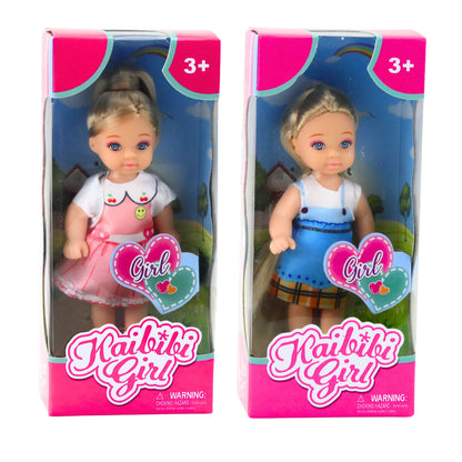 Kaibibi Mini Doll Colorful Dress Long Hair 12 cm Mix