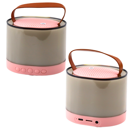 Karaoke set s bezdrátovým mikrofonem K52 RGB Bluetooth – růžový