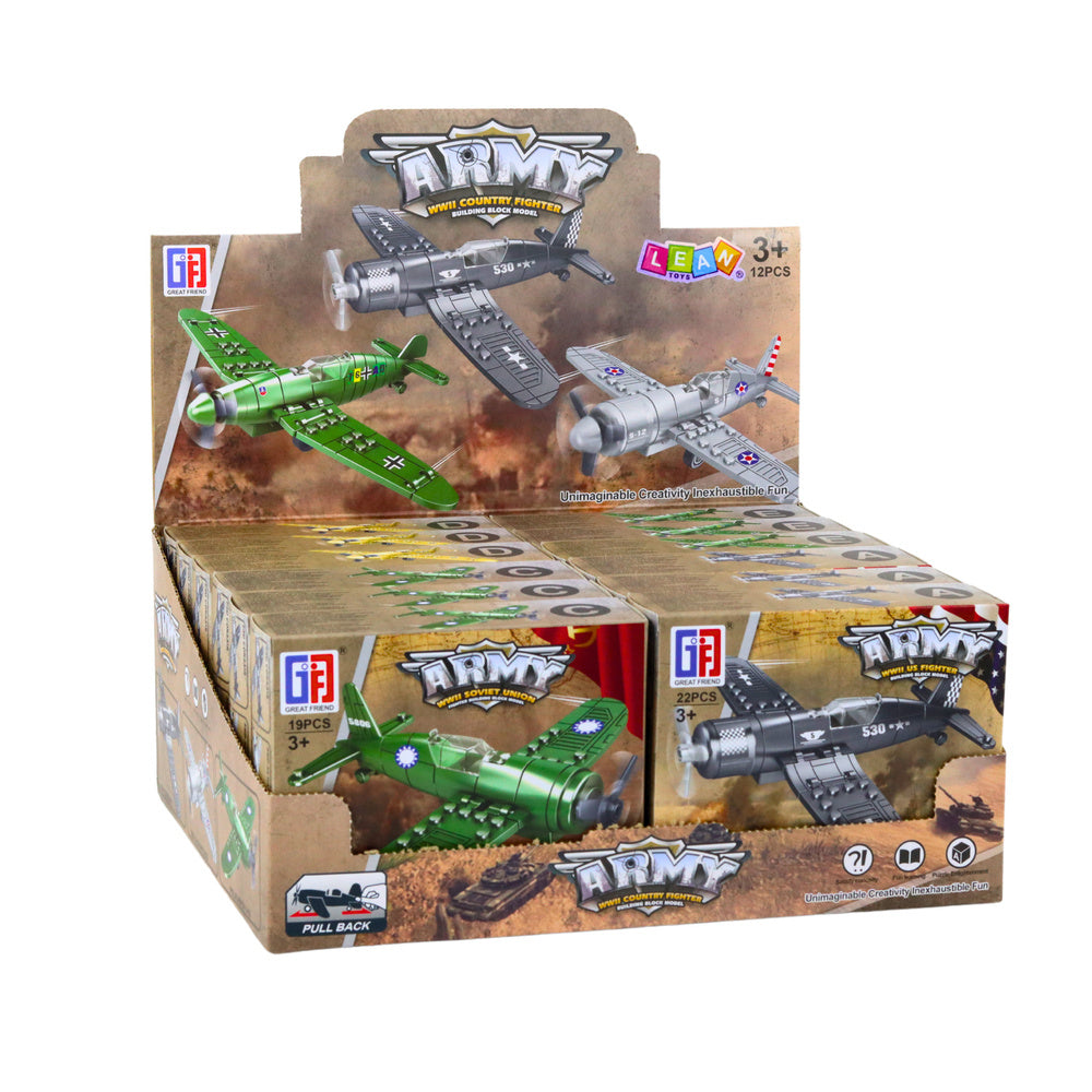 Stavebnice vojenského letadla s pohonem – 19–25 dílů