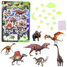 Fluorescenční samolepky na zeď – dinosauři a hvězdy