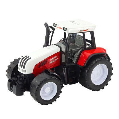 Traktor s přívěsem a míchačkou krmiva 60 cm – červený