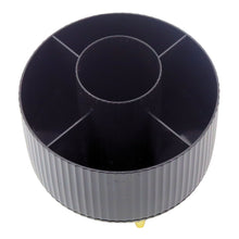 Otočný organizér na kosmetické štětce s 5 přihrádkami – černý