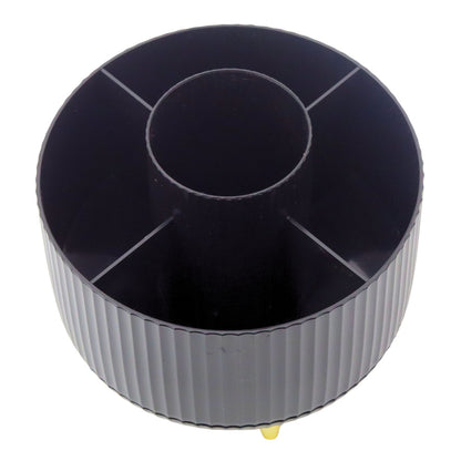 Otočný organizér na kosmetické štětce s 5 přihrádkami – černý