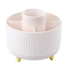 Otočný organizér na kosmetiku s 5 přihrádkami – bílý