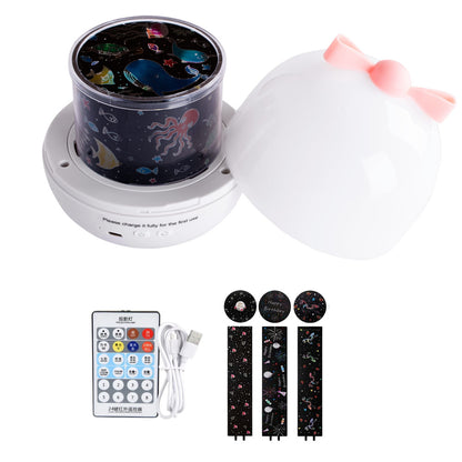 Dětský projektor hvězd s 6 výměnnými projekcemi – noční lampička