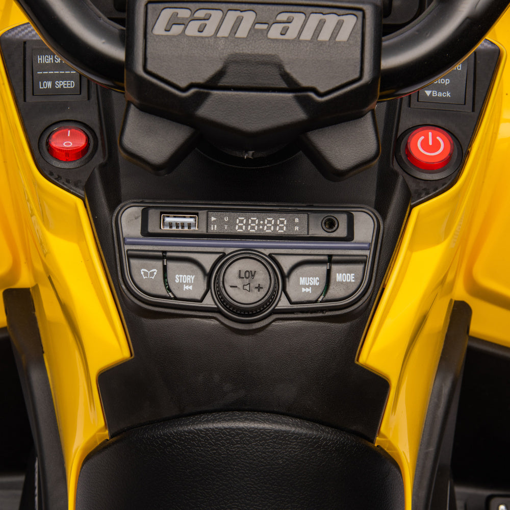 Elektrická čtyřkolka Can Am Outlander 4x4 – žlutá