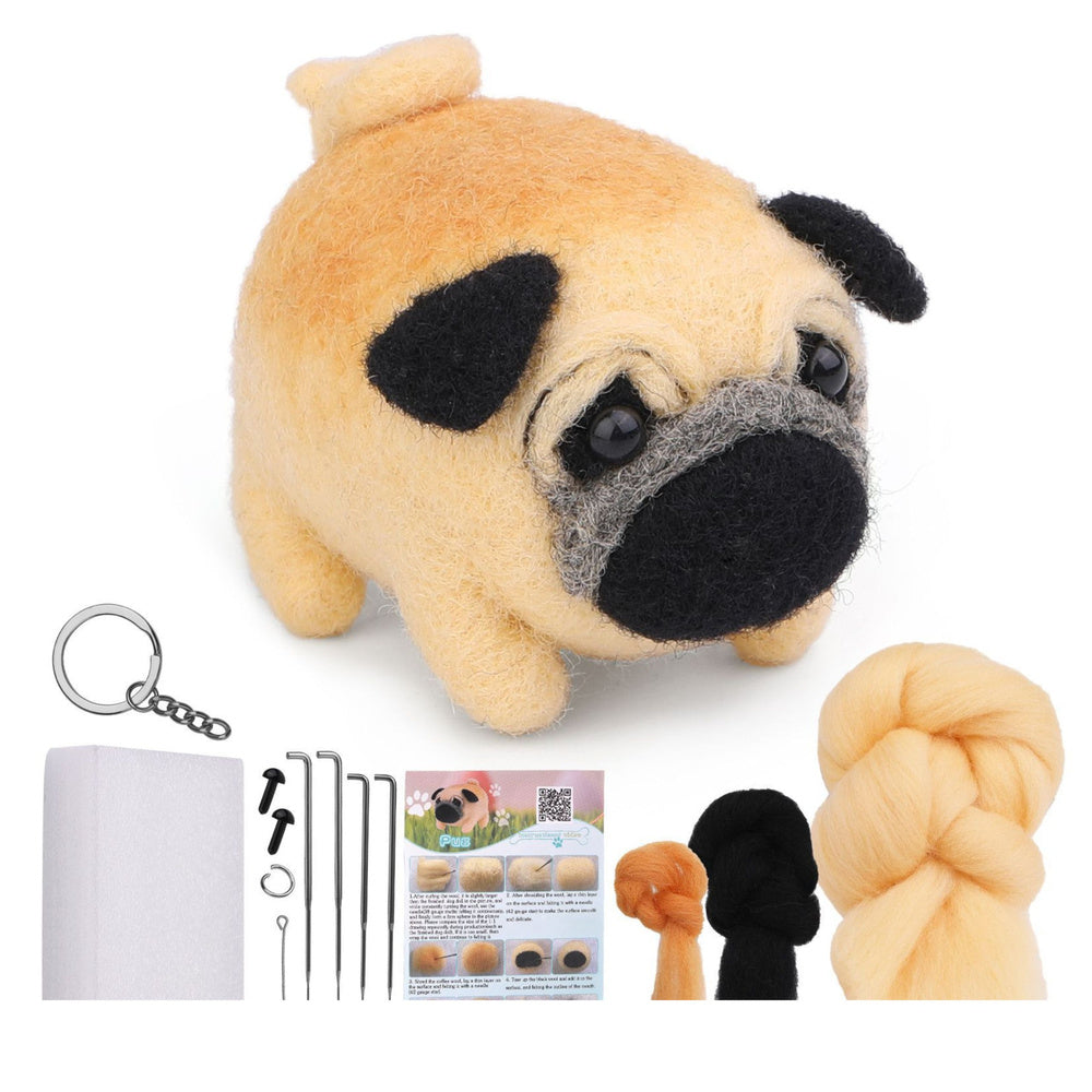 Kreativní sada na plstění – Vytvořte si psa nebo kočku