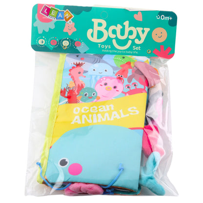 Měkká senzorická knížka Mořská zvířátka s šustítkem