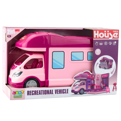 Skládací karavan pro panenky s příslušenstvím – 42 dílů