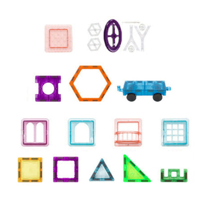 Set of Magnetic Building Blocks, Educational, Colorful, 70 pcs