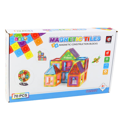 Magnetická stavebnice s 70 barevnými díly pro děti