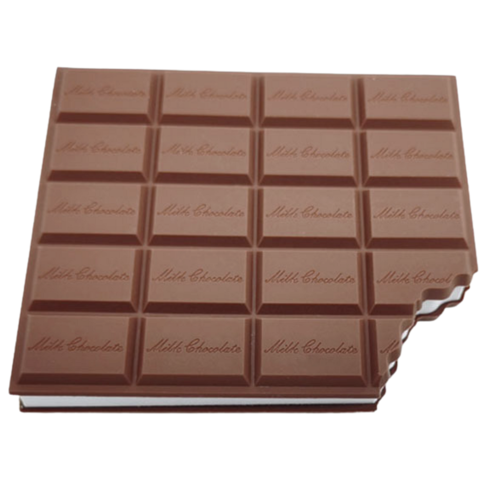 Vonný zápisník ve tvaru čokolády – bez linek, hnědý