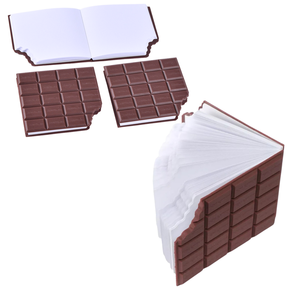 Vonný zápisník ve tvaru čokolády – bez linek, hnědý