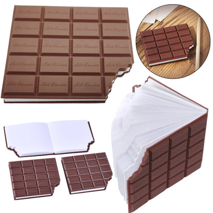 Vonný zápisník ve tvaru čokolády – bez linek, hnědý