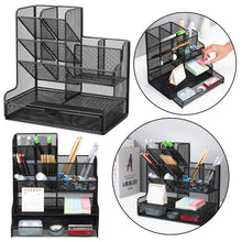 Kovový organizér na kancelářské potřeby – černý
