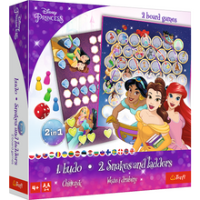 Hra 2v1 Člověče nezlob se a Hadi a žebříky – Disney Princezny