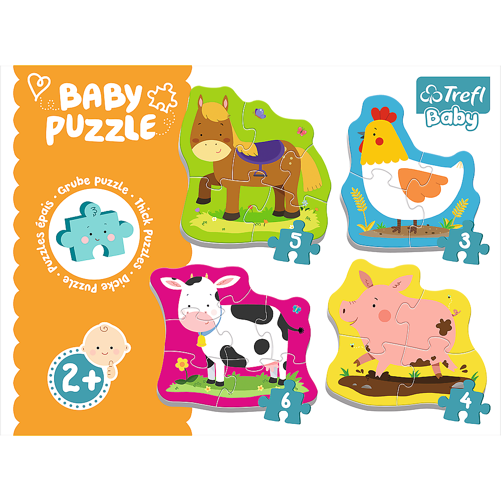 Puzzle Baby Classic – Zvířátka na venkově – Trefl