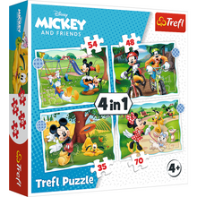 Puzzle 4v1 Mickey's Cool Day – 12 až 24 dílků – Trefl