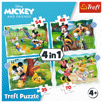 Puzzle 4v1 Mickey's Cool Day – 12 až 24 dílků – Trefl