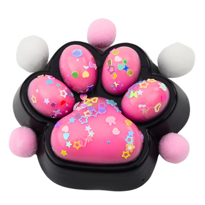 Cat Paw Anti-Stress Sensory Squishy Black and Pink