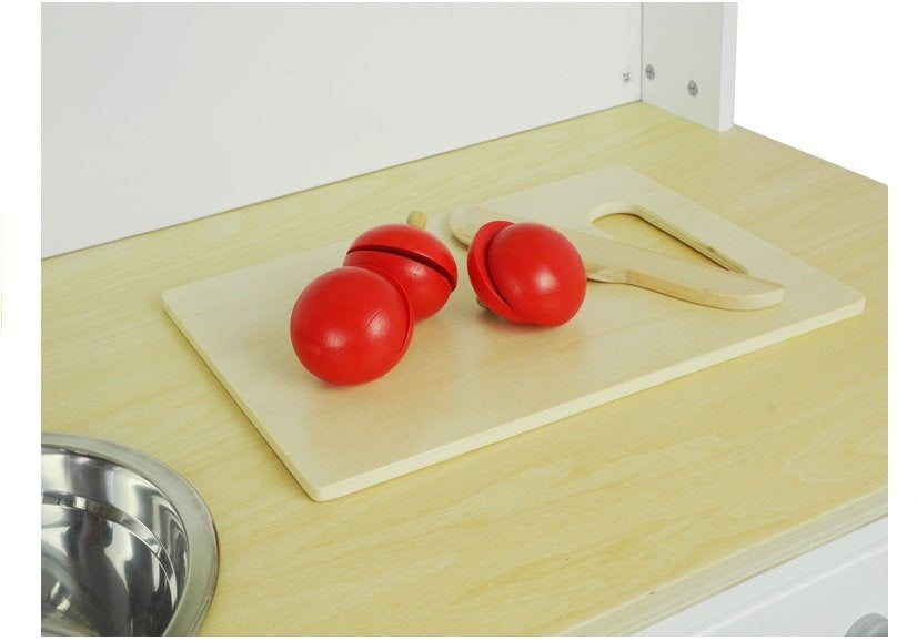 Wooden Kitchen for Children Green and White Paula Opening Elements