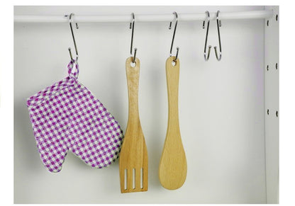 Wooden Kitchen for Kids Pink and White Paula Opening Elements