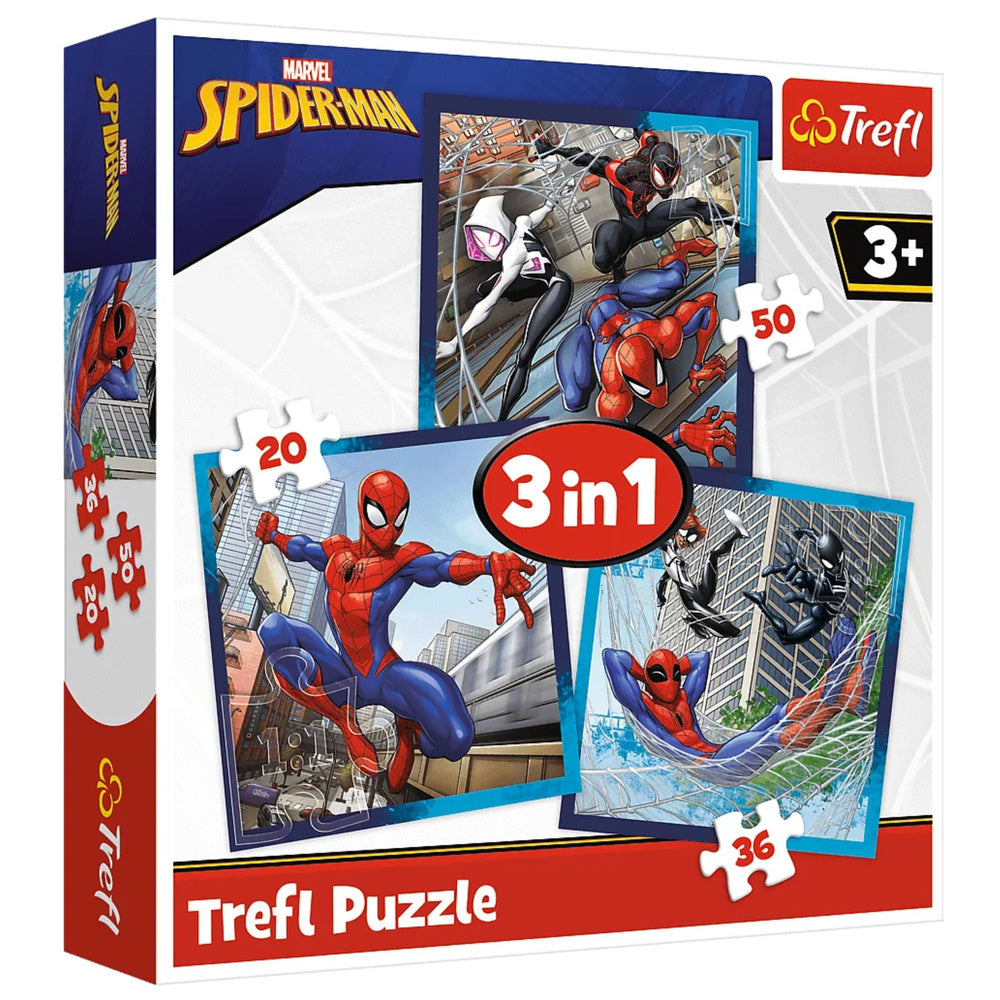 Puzzle 3v1 Spider Friends pro děti – Disney Marvel Spiderman – Trefl
