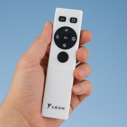 Beznožový stojanový ventilátor s oscilací a LCD displejem – LEAN