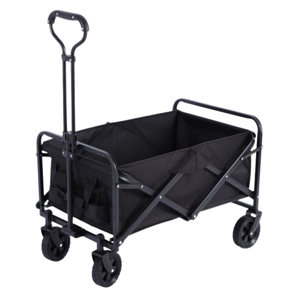 Skládací zahradní a plážový vozík černý 120L – nosnost 80 kg