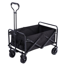 Skládací zahradní a plážový vozík černý 120L – nosnost 80 kg