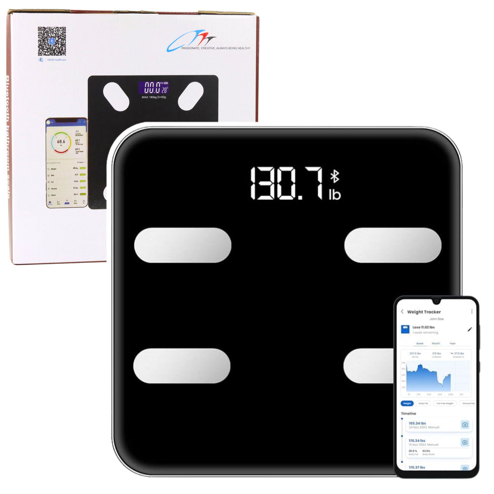 Chytrá osobní váha s Bluetooth a analýzou těla – BMI BMR