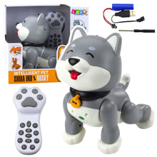 Interaktivní robotický pes Husky na dálkové ovládání – šedý