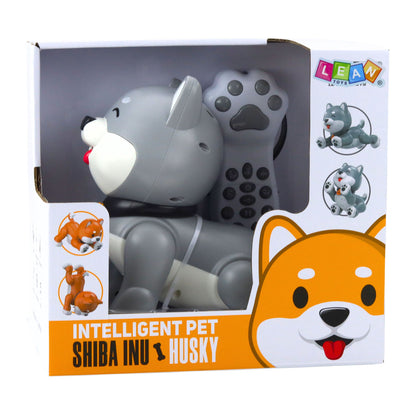 Interaktivní robotický pes Husky na dálkové ovládání – šedý