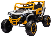 Elektrické autíčko M1 4x4 bílé a žluté – bateriové vozidlo