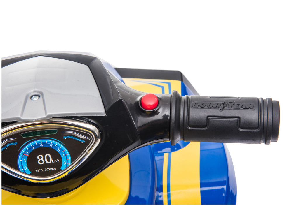 Odrážedlo čtyřkolka se zvuky a světly – modré