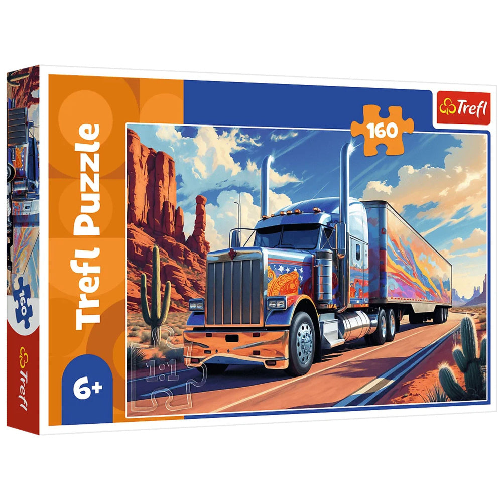 Puzzle 160 dílků – Náklaďák na cestě – Trefl