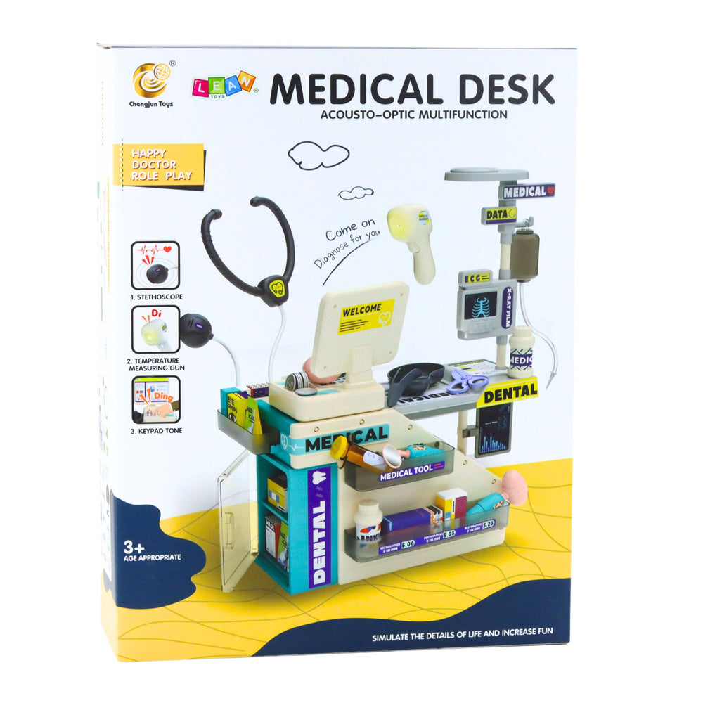 Lékařský a zubařský hrací set se světly a zvuky – 51 dílů