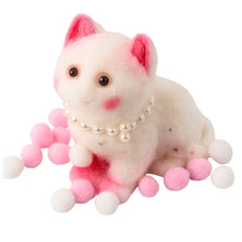 Sensory Squishy Soft Kitten with Pearls and Pompoms White 8cm