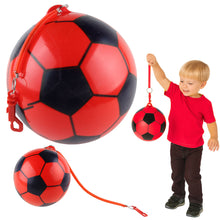 Rubber Soccer Ball Pattern Spring Holder Red 22cm