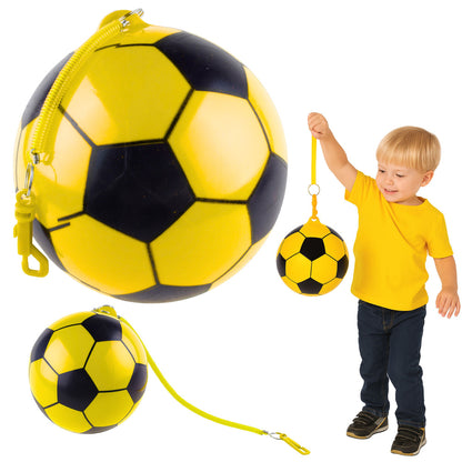 Rubber Soccer Ball Spring Holder Yellow 22cm