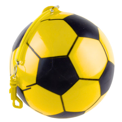 Rubber Soccer Ball Spring Holder Yellow 22cm