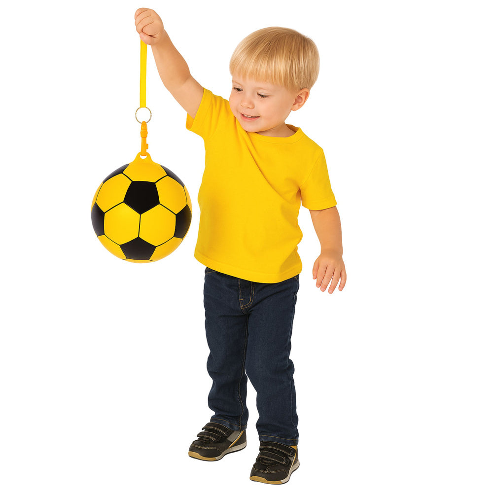 Rubber Soccer Ball Spring Holder Yellow 22cm