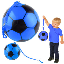 Rubber Soccer Ball Pattern Spring Holder Blue 22cm