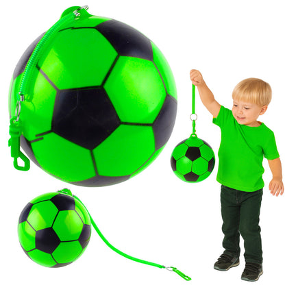 Rubber Soccer Ball Spring Holder Green 22cm