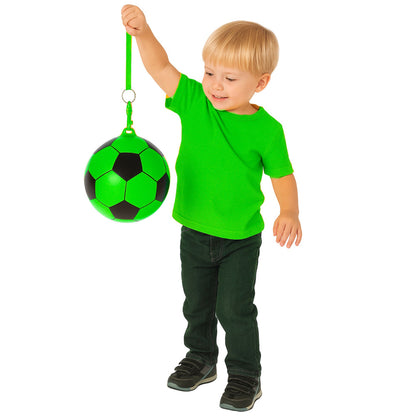 Rubber Soccer Ball Spring Holder Green 22cm