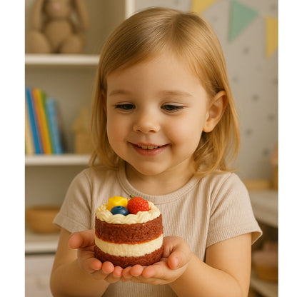 Antistresová hračka Squishy dort s ovocem 6 × 7 cm