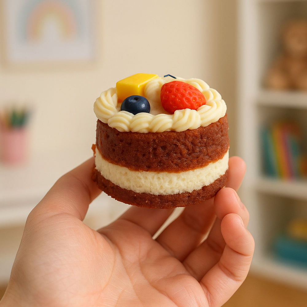 Antistresová hračka Squishy dort s ovocem 6 × 7 cm