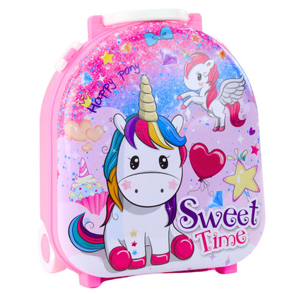 Toaletní stolek v kufříku 2v1 s příslušenstvím – Jednorožec