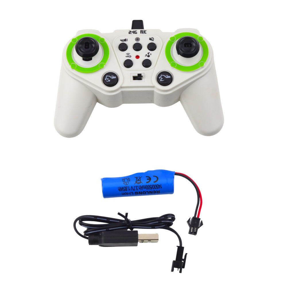 RC bagr na dálkové ovládání se světly a zvuky 1:24 – bílý